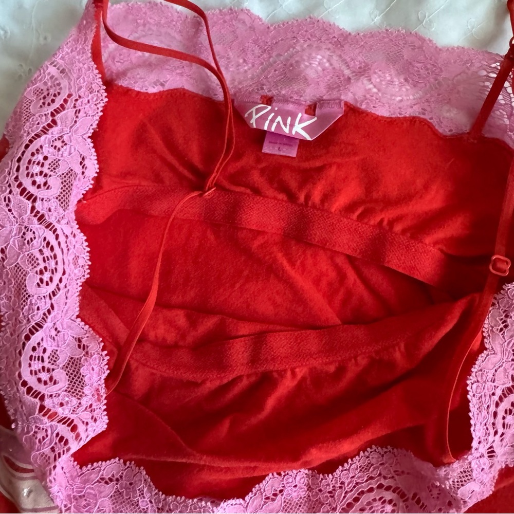 Rare Y2K Phi Beta Pink Victoria’s Secret PINK Cami - Picture 7 of 8